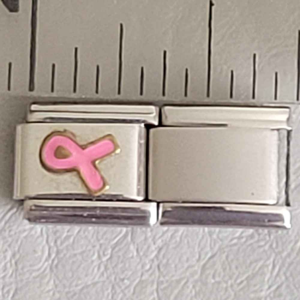 Uberry Breast Cancer Awareness  Italian Charm 9mm For Bracelet Stainless Steel